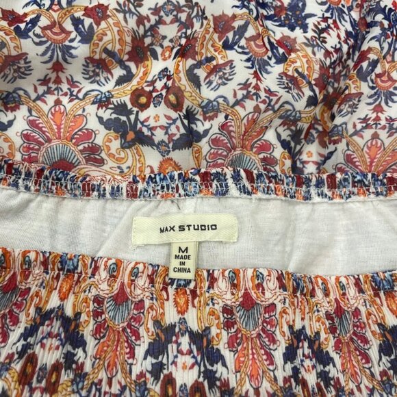 MAX STUDIO SKIRT RUFFLE ASYMMETRICAL BOHO SKIRT SIZE MEDIUM - Picture 5 of 16